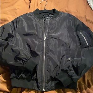 Black bomber jacket